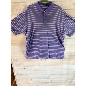 VTG  Masters Striped  Golf Polo Augusta National 60s Two Ply Men's Size XXL